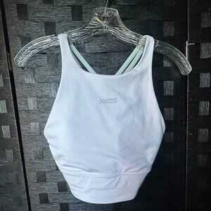 lululemon Energy High-Neck Longline Bra White Sz 8